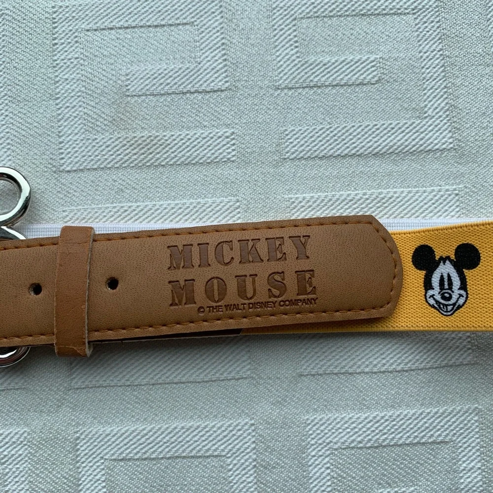 Mickey Mouse Kids Yellow & Brown Elastic Belt